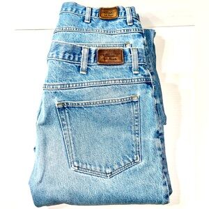 2 Pair LL Bean Jeans‎ Men’s 38x36 Natural Fit Medium Wash Denim Workwear Bundle